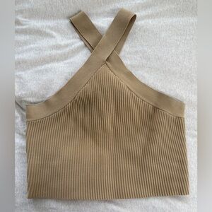 Forever 21 Ribbed Halter Crop Top Baddie Women’s Large Bandage Going out Top